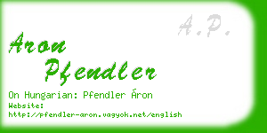 aron pfendler business card